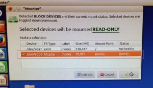 The software write-blocker safely mounts the laptop as a drive.
